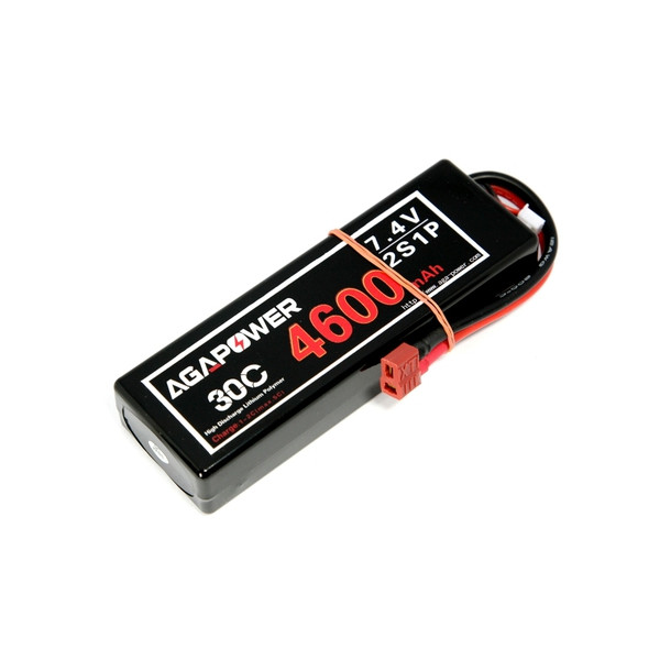 Акумулятор AGA POWER Li-Po 4600mAh 7.4V 2S1P 30C Hardcase 25x47x138мм T-Plug